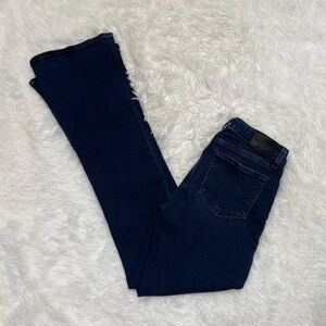 Paige Lou Lou Flare Bootcut Jeans Women’s Size 28 Dark Blue Denim Mid Rise